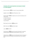 Chemistry 101 Exam2 questions and answers Graded  A&plus;&vert; 2026 Updated 