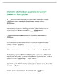 Chemistry 101 Final Exam questions and answers  Graded A&plus;&vert; 2026 Updated 