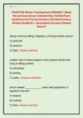 PCA&sol;CFSS Worker Training Exam 2026&vert;2027 &vert;&vert; Most  Recent Exam Actual Complete Real Verified Exam  Questions And Correct Answers &lpar;Verified Answers&rpar;  Already Graded A&plus; &vert; Guaranteed Success&excl;&excl; Newest  Exam&excl;&excl;&excl; 