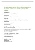 clinical management of abnormal uterine bleeding  Questions and Answers latest Update &vert; 100&percnt;  Correct  