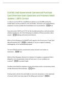 CLG 001 DoD Government Commercial Purchase  Card Overview Exam Questions and Answers latest  Update &vert; 100&percnt; Correct  