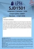 SJD1501 Assignment 2 &lpar;ANSWERS&rpar; Semester 1 2026 - DISTINCTION GUARANTEED