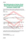 WGU D425 Introduction to Chemistry -PA and OA Exam 100&percnt;Verified &vert;Complete Questions and Answers &vert; Graded A&plus; 2026&period;