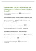 Comprehensive STAT 201 Exam 1 Review Key  Concepts and Formulas questions and answers  Graded A&plus; 