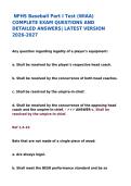  NFHS Baseball Part I Test &lpar;WIAA&rpar; COMPLETE EXAM QUESTIONS AND DETAILED ANSWERS&vert; LATEST VERSION 2026-2027