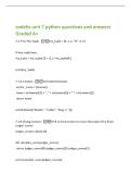 codehs unit 7 python questions and answers  Graded A&plus; 