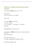 codehs unit 7 python questions and answers  Graded A&plus; 
