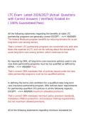 LTC Exam  Latest 2026&sol;2027 &vert;Actual  Questions with Correct Answers &lpar; Verified&rpar;&sol; Graded A&plus;&lpar; 100&percnt; Guaranteed Pass&rpar;