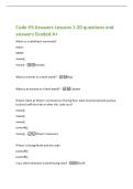Code HS Answers Lessons 1-20 questions and  answers Graded A&plus; 