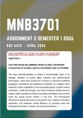 MNB3701 Assignment  2 &lbrace;COMPLETE ANSWERS&rcub; Semester 1 2026 - Due Date April 2026