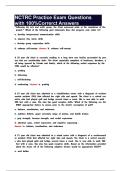 NCTRC Practice Exam Questions with 100&percnt;Correrct Answers