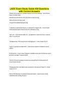 LADC Exam Study Guide 450 Questions with Correct Answers