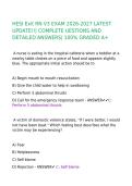 HESI Exit RN V3 EXAM 2026-2027 LATEST UPDATE&excl;&excl;&vert; COMPLETE UESTIONS AND DETAILED ANSWERS&vert; 100&percnt; GRADED A&plus;
