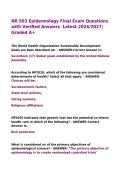 NR 503 Epidemiology Final Exam Questions with Verified Answers  Latest 2026&sol;2027&vert; Graded A&plus;