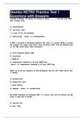 Stumbo NCTRC Practice Test 1 Questions with Answers