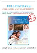Test Bank For Maternal Child Nursing Care&comma; 7th Edition by Shannon E&period; Perry&comma; Marilyn J&period; Hockenberry&comma; Mary Catherine Cashion&comma; 9780323776714&comma; All Chapters &lpar;1-50&rpar; UPDATED 2026