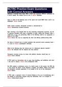 NCTRC Practice Exam Questions with Correct Answers