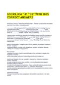 SOCIOLOGY 101 TEST WITH 100&percnt; CORRECT ANSWERS