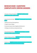 EDHD320 EXAM 1 QUESTIONS COMPLETE WITH VERIFIED ANSWERS