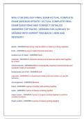 WGU C190 BIOLOGY FINAL EXAM ACTUAL COMPLETE  EXAM 2025&sol;2026 UPDATE &sol; ACTUAL COMPLETE REAL  EXAM QUESTIONS AND CORRECT DETAILED  ANSWERS TOP RATED  VERSION FOR ALREADY A&plus;  GRADED WITH EXPERT FEEDBACK &vert; NEW AND  REVISED&excl;&excl;&excl;  