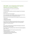 CON 1200V - Unit 4 Acquisition Planning Exam  questions and answers Graded A&plus; 