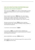 CON 244 CONSTRUCTION CONTRACTING Exam  questions and answers Graded A&plus; 