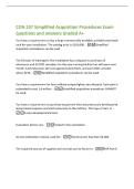 CON 237 Simplified Acquisition Procedures Exam  questions and answers Graded A&plus; 
