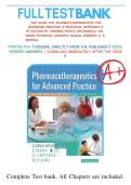 Test Bank for Pharmacotherapeutics for Advanced Practice&comma; 5th Edition &ndash; Instant PDF&comma; Verified Answers&comma; All Chapters