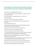 CRC Equipment and Communications Systems Overview  Exam questions and answers Graded A&plus;&vert; 2026 Updated 