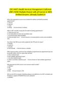 CDC 4A071 Health Services Management Craftsman URE's &lpar;With Multiple Choice&rpar; with all Correct & 100&percnt; Verified Answers &vert;Already Graded A&plus;