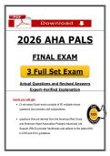 2026&sol;2027 AHA PALS Final Exam &lpar;PDF&rpar; &vert; 3 Full Set Pediatric Advanced Life Support Questions &vert; PALS Practice Test Bank