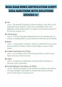 WGU D268 RRM3 CERTIFICATION SCRIPT 2026 QUESTIONS WITH SOLUTIONS GRADED A&plus;