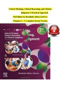 Test Bank for Critical Thinking&comma; Clinical Reasoning&comma; and Clinical Judgment&colon; A Practical Approach 7th Edition by Rosalinda Alfaro-LeFevre&vert;&vert;ISBN&colon;9780323581257