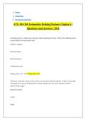 ATC-104-301 Automotive Braking Systems - Chapter 6 - Questions And Answers - 2026