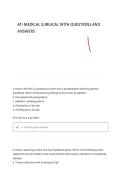 ATI Medical surgical questions and answers