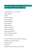 WGU D268 RRM3 EXAMINATION SET 2026 SOLVED QUESTIONS GRADED A&plus;