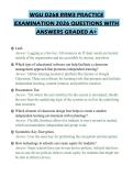 WGU D268 RRM3 PRACTICE EXAMINATION 2026 QUESTIONS WITH ANSWERS GRADED A&plus;