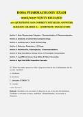 HOSA Pharmacology Exam 2026&sol;2027 NEWLY RELEASED &vert; Questions & Correct Detailed Answers &vert; A&plus; Graded &vert; Complete Exam Guide &vert; Pass Guaranteed