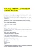Sociology 111 Exam 1 Questions and Answers All Correct
