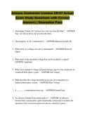 Arizona Contractor License CR-67 Actual  Exam Study Questions with Correct  Answers &vert; Guarantee Pass