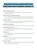 WGU D278 ACTUAL EXAM PAPER 2026 QUESTIONS WITH ANSWERS GRADED A&plus;