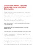 3P Exam Patho Cardiology Actual Exam Questions And Answers Latest Updated 2026 &lpar;Graded A&plus;&rpar;