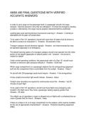 AMSA 490 FINAL QUESTIONS WITH VERIFIED ACCURATE ANSWERS