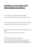 Certificate in Travel Health &lpar;CTH&rpar; Exam Questions and Answers Latest update