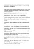 AMSA 490 FINAL EXAM QUESTIONS WITH VERIFIED ACCURATE ANSWERS