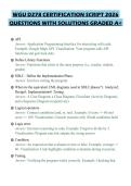 WGU D278 CERTIFICATION SCRIPT 2026 QUESTIONS WITH SOLUTIONS GRADED A&plus;