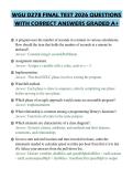 WGU D278 FINAL TEST 2026 QUESTIONS WITH CORRECT ANSWERS GRADED A&plus;