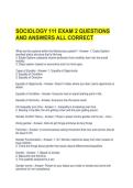 SOCIOLOGY 111 EXAM 2 QUESTIONS AND ANSWERS ALL CORRECT