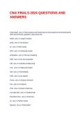 CNA FINALS 2024 QUESTIONS AND ANSWERS