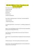 CM 4221 Midterm Exam Questions and Correct Answers